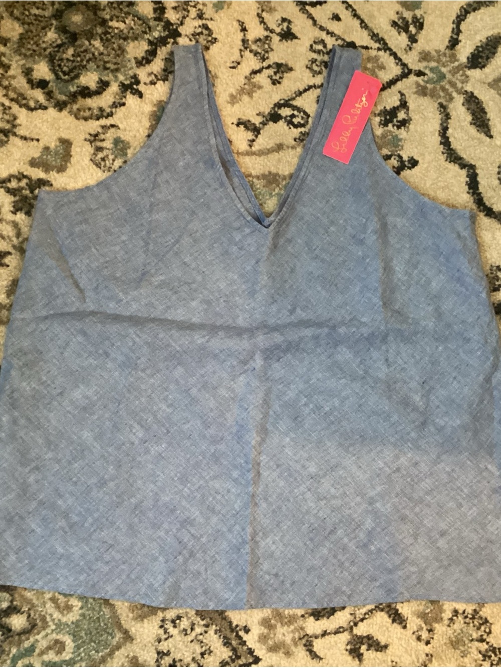 Lilly Pulitzer Blue Chambray Tank Tunic Top